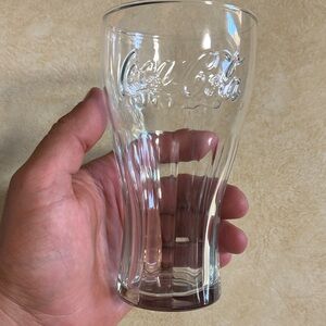 Coca Cola Embossed Clear Glass